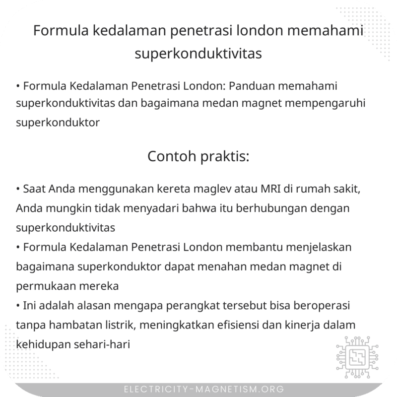 Formula Kedalaman Penetrasi London | Memahami Superkonduktivitas