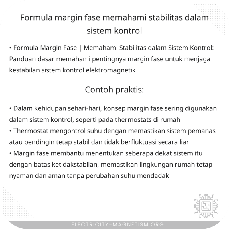 Formula Margin Fase | Memahami Stabilitas dalam Sistem Kontrol