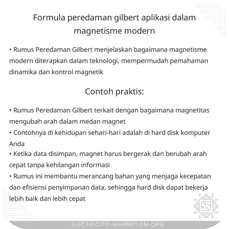 Formula Peredaman Gilbert | Aplikasi dalam Magnetisme Modern