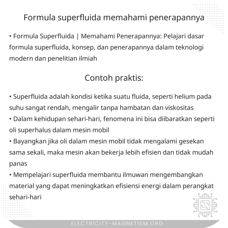 Formula Superfluida | Memahami Penerapannya