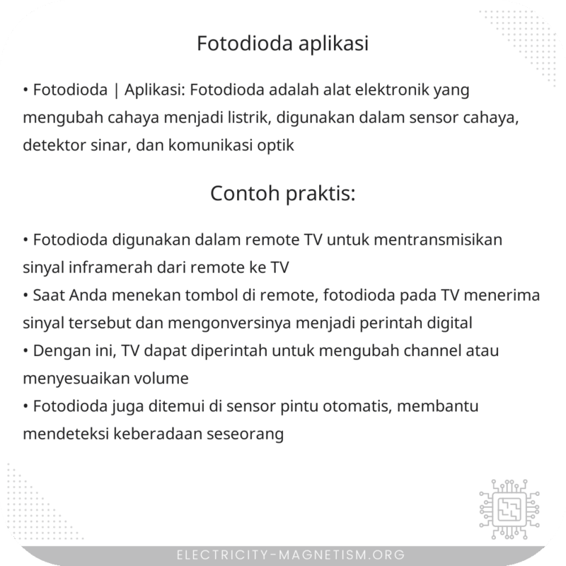 Fotodioda | Aplikasi