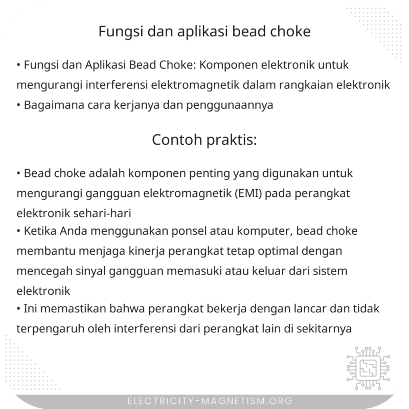 Fungsi dan Aplikasi Bead Choke