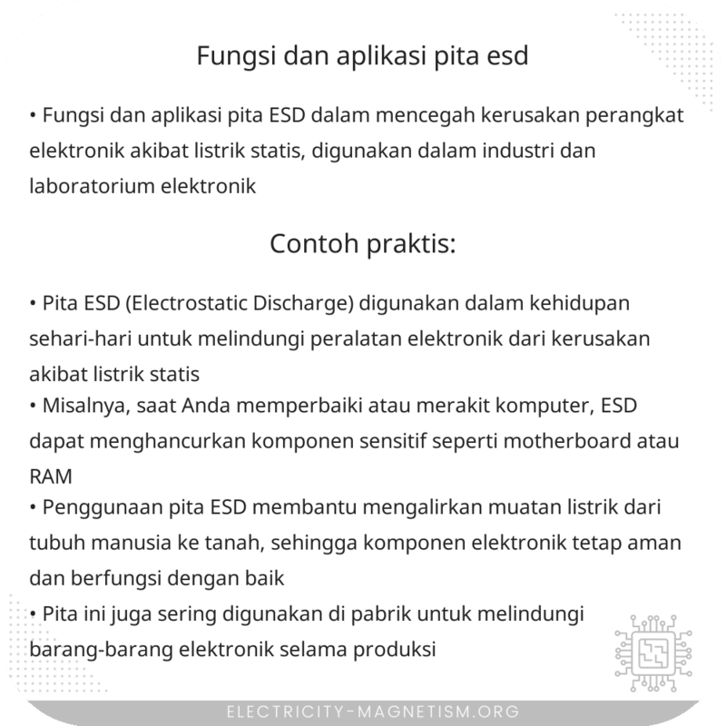 Fungsi dan Aplikasi Pita ESD
