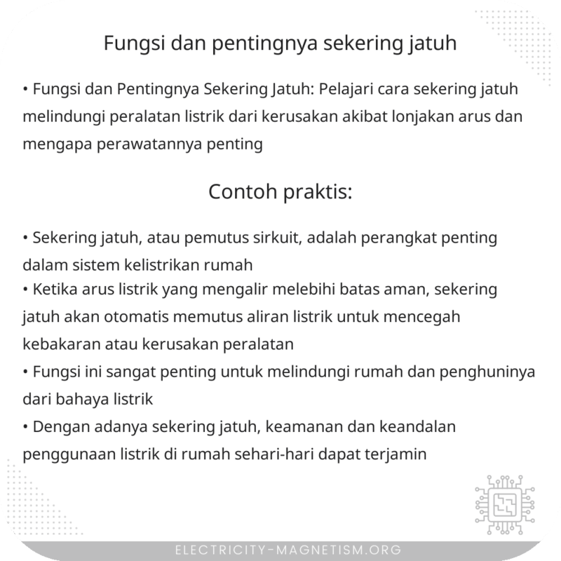 Fungsi dan Pentingnya Sekering Jatuh