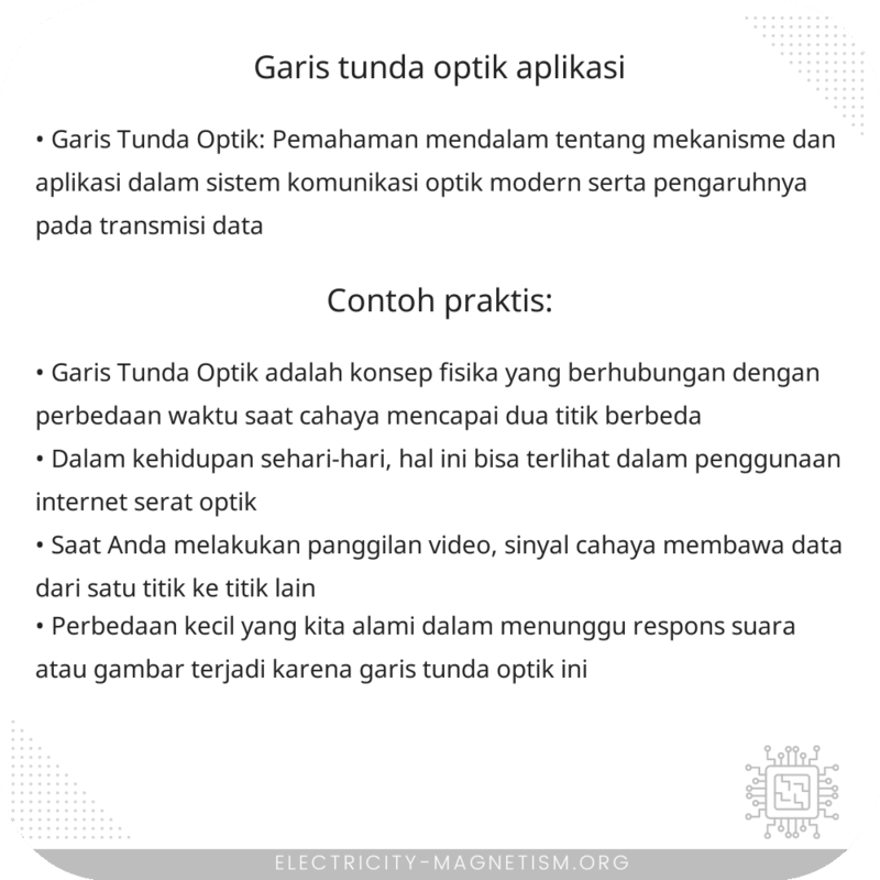 Garis Tunda Optik | Aplikasi