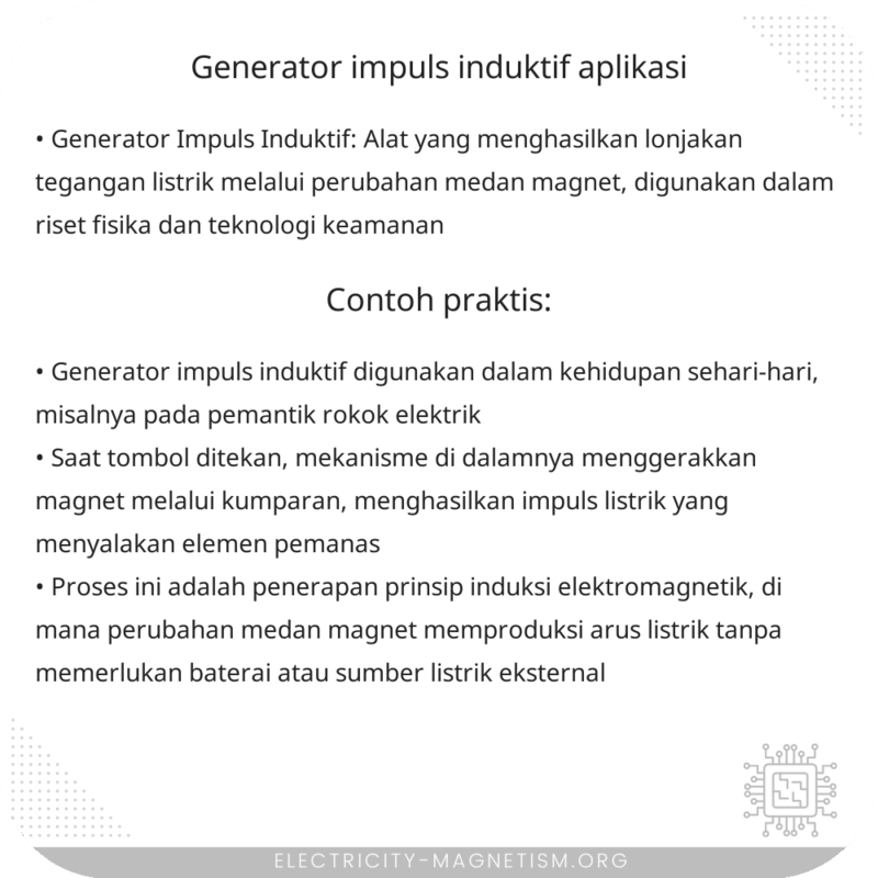 Generator Impuls Induktif | Aplikasi