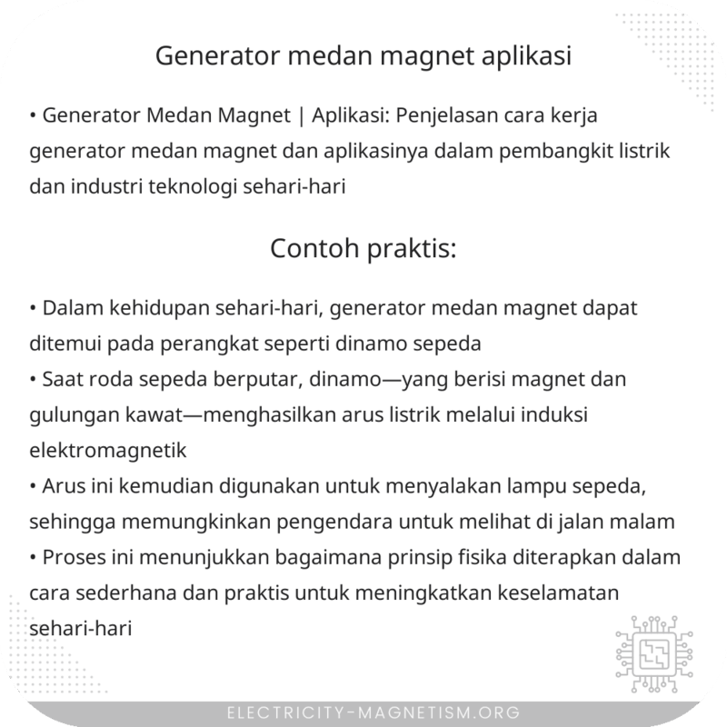 Generator Medan Magnet | Aplikasi
