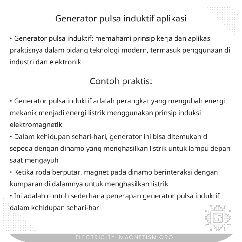 Generator Pulsa Induktif | Aplikasi