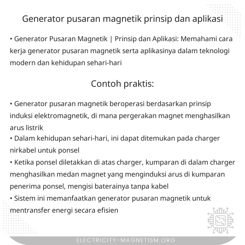 Generator Pusaran Magnetik | Prinsip dan Aplikasi