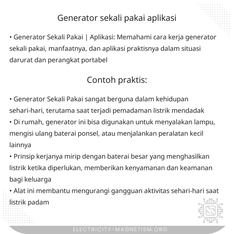 Generator Sekali Pakai | Aplikasi