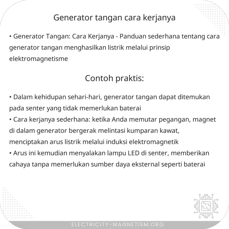 Generator Tangan: Cara Kerjanya