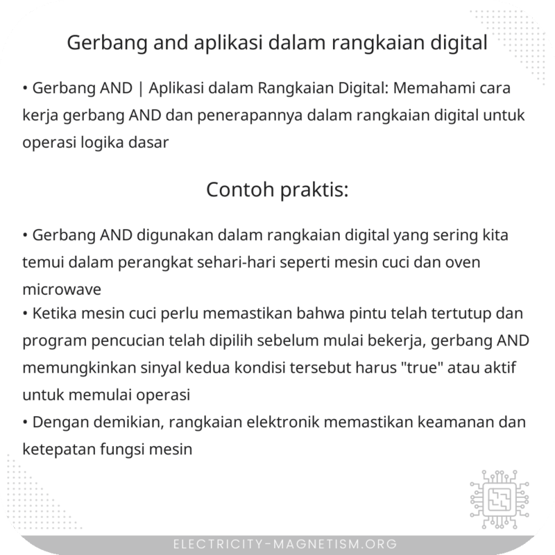 Gerbang AND | Aplikasi dalam Rangkaian Digital