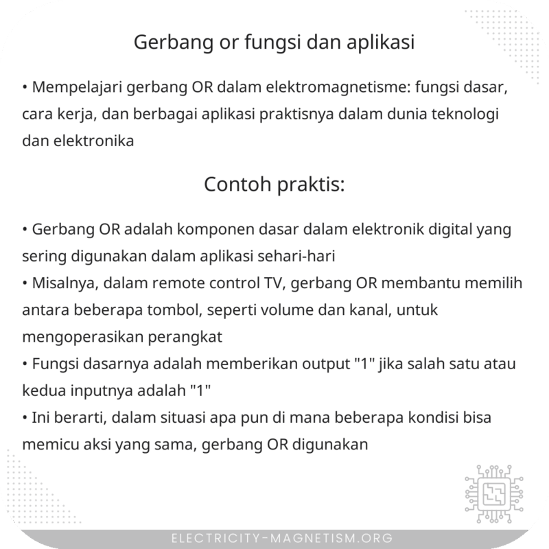 Gerbang OR | Fungsi dan Aplikasi