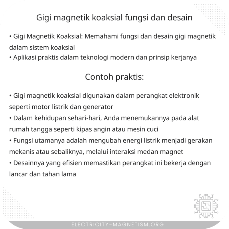 Gigi Magnetik Koaksial | Fungsi dan Desain