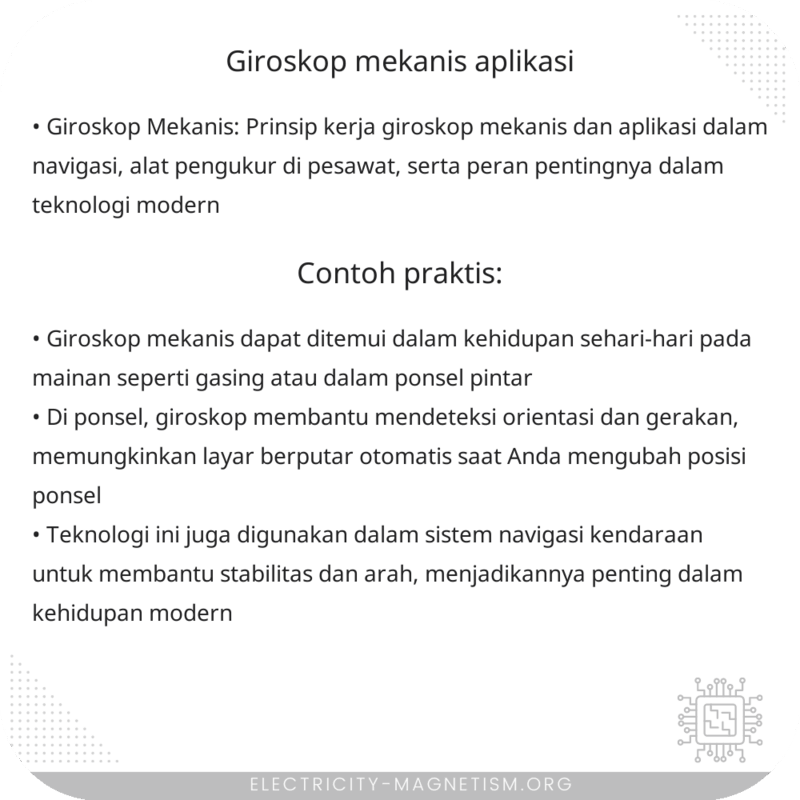 Giroskop Mekanis | Aplikasi
