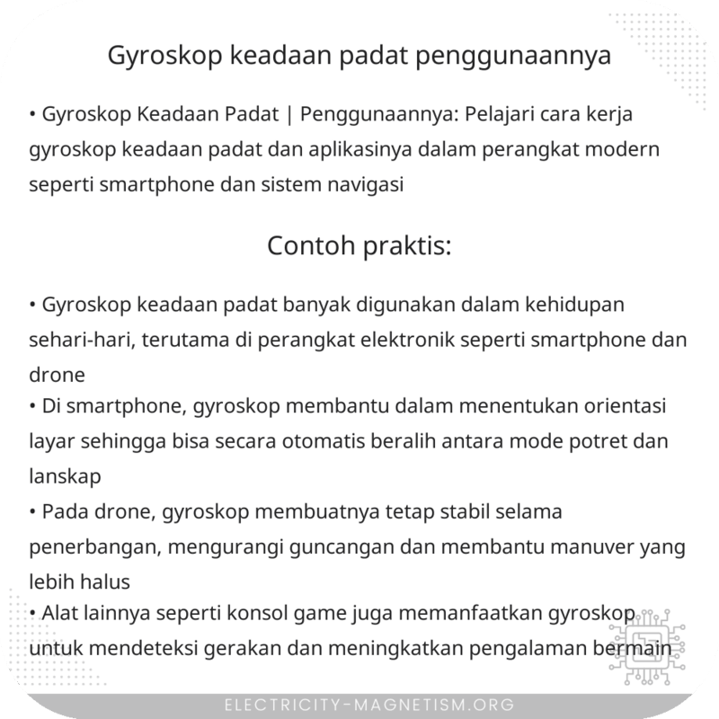 Gyroskop Keadaan Padat | Penggunaannya
