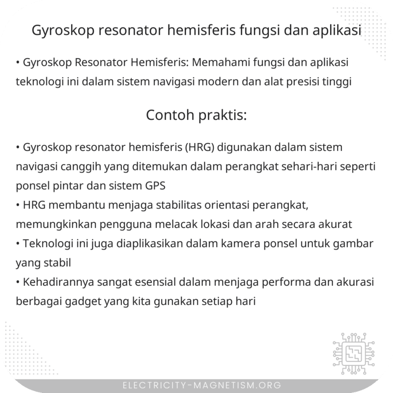 Gyroskop Resonator Hemisferis | Fungsi dan Aplikasi