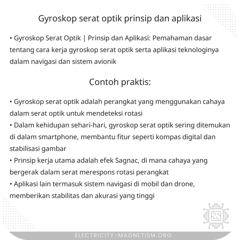 Gyroskop Serat Optik | Prinsip dan Aplikasi
