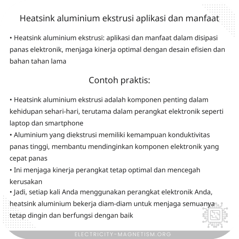Heatsink Aluminium Ekstrusi | Aplikasi dan Manfaat