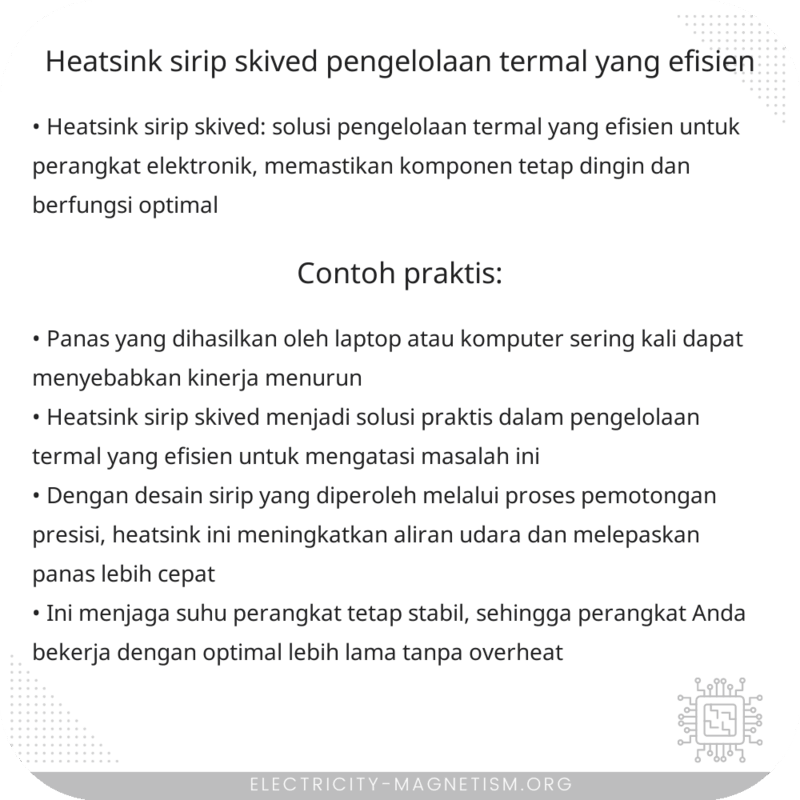 Heatsink Sirip Skived | Pengelolaan Termal yang Efisien