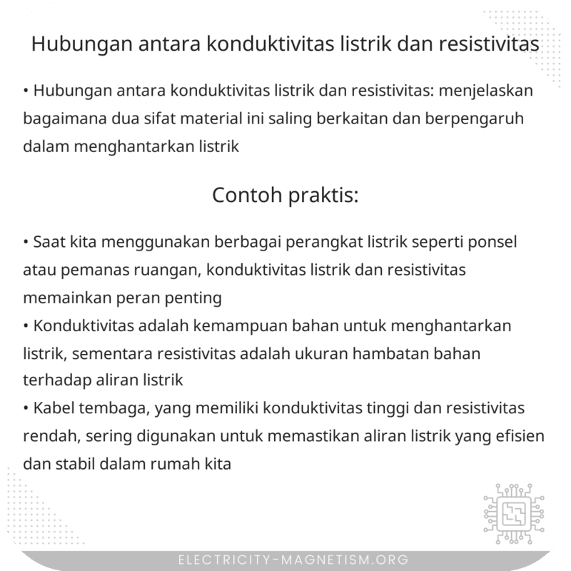 Hubungan Antara Konduktivitas Listrik dan Resistivitas