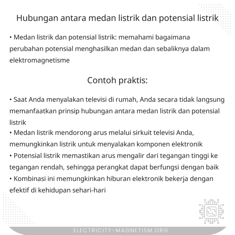 Hubungan Antara Medan Listrik dan Potensial Listrik