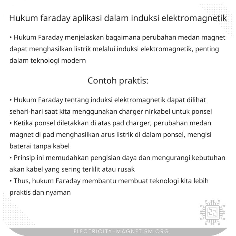 Hukum Faraday | Aplikasi dalam Induksi Elektromagnetik