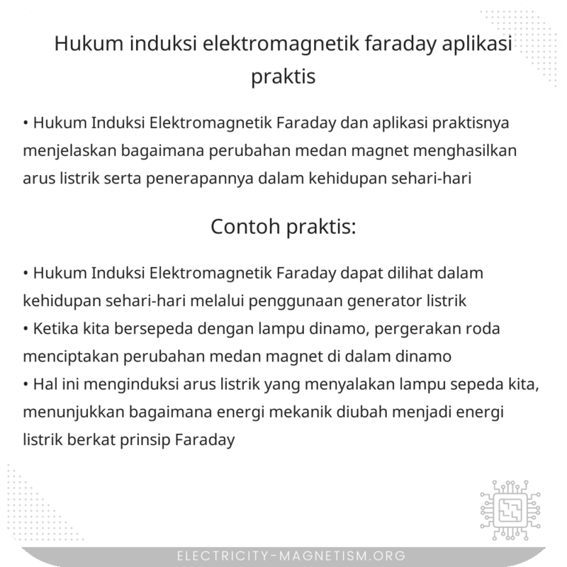 Hukum Induksi Elektromagnetik Faraday | Aplikasi Praktis
