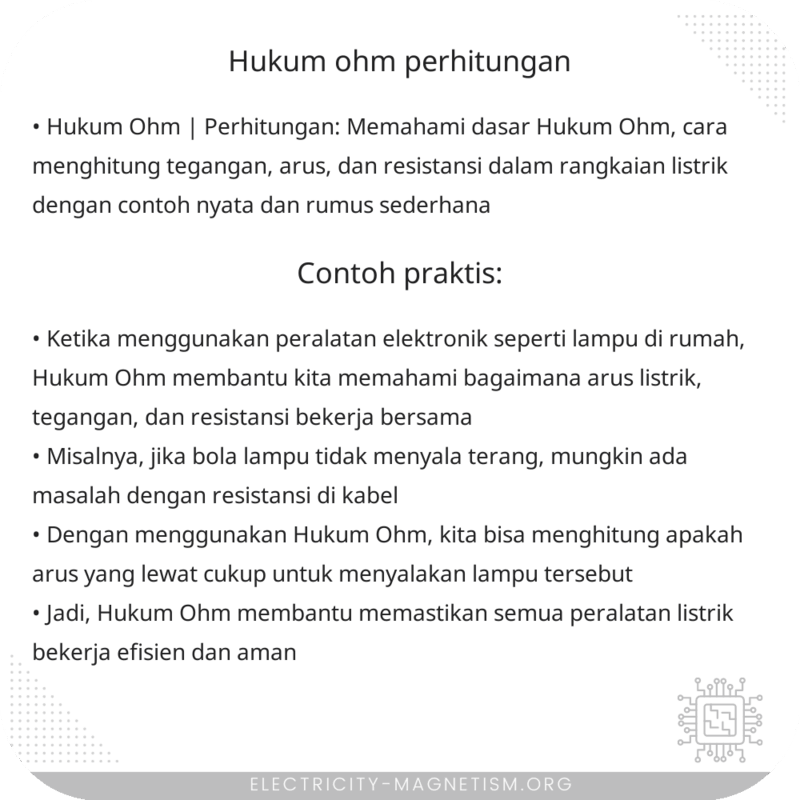Hukum Ohm | Perhitungan
