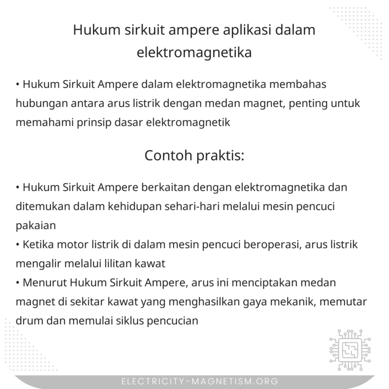 Hukum Sirkuit Ampere | Aplikasi dalam Elektromagnetika
