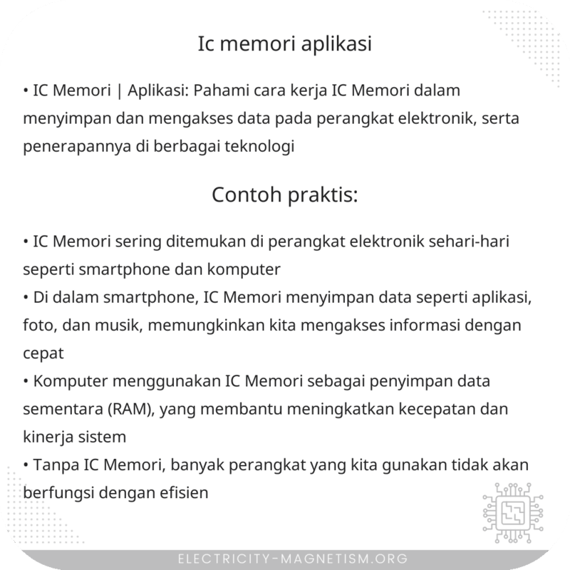 IC Memori | Aplikasi