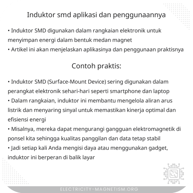 Induktor SMD | Aplikasi dan Penggunaannya
