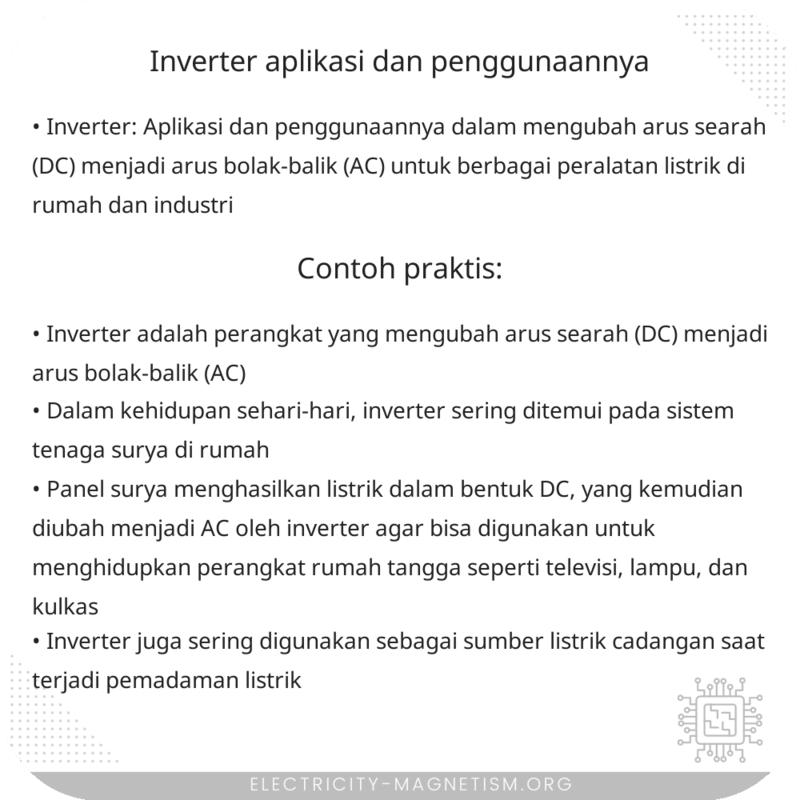 Inverter | Aplikasi dan Penggunaannya