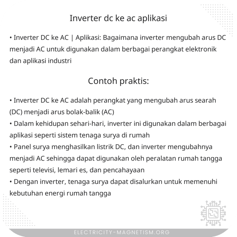Inverter DC ke AC | Aplikasi