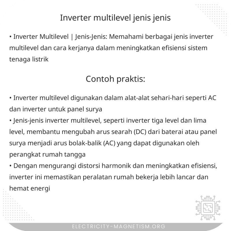 Inverter Multilevel | Jenis-Jenis