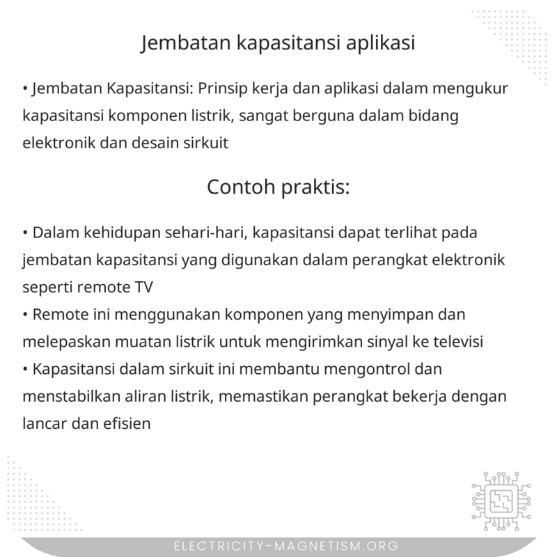 Jembatan Kapasitansi | Aplikasi