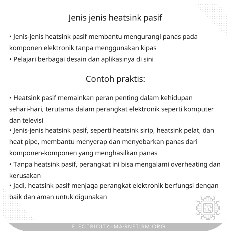 Jenis-Jenis Heatsink Pasif