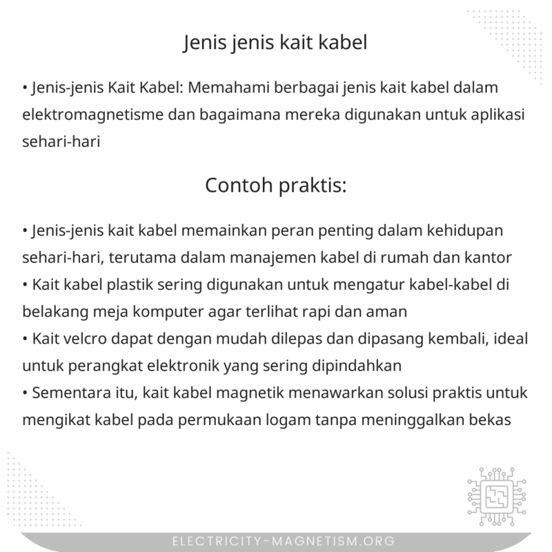 Jenis-jenis Kait Kabel