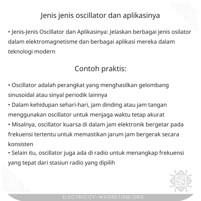 Jenis-Jenis Oscillator dan Aplikasinya