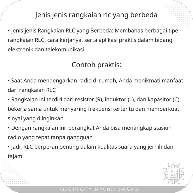Jenis-jenis Rangkaian RLC yang Berbeda