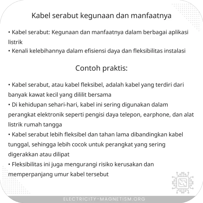 Kabel Serabut | Kegunaan dan Manfaatnya