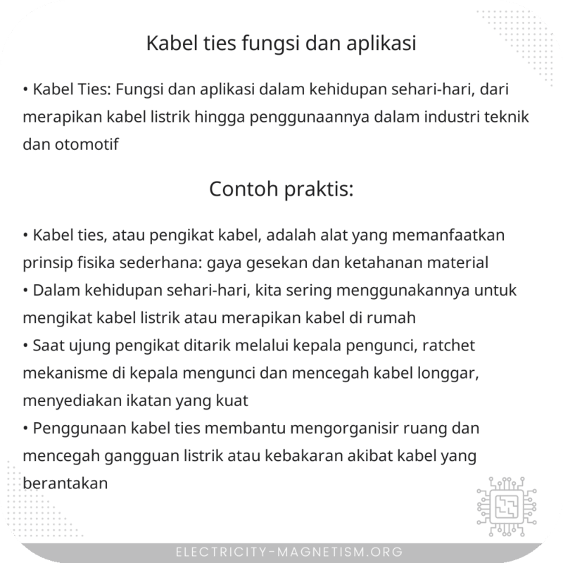 Kabel Ties | Fungsi dan Aplikasi