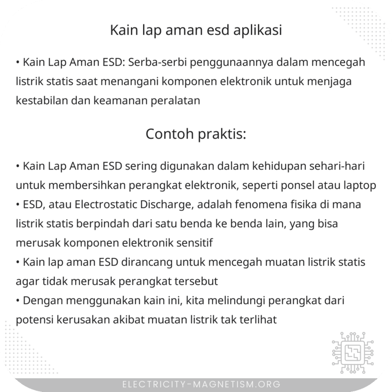 Kain Lap Aman ESD | Aplikasi