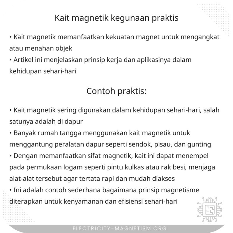 Kait Magnetik | Kegunaan Praktis