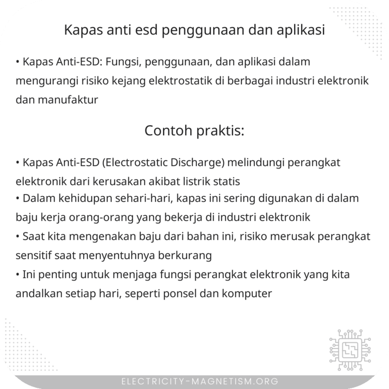 Kapas Anti-ESD | Penggunaan dan Aplikasi