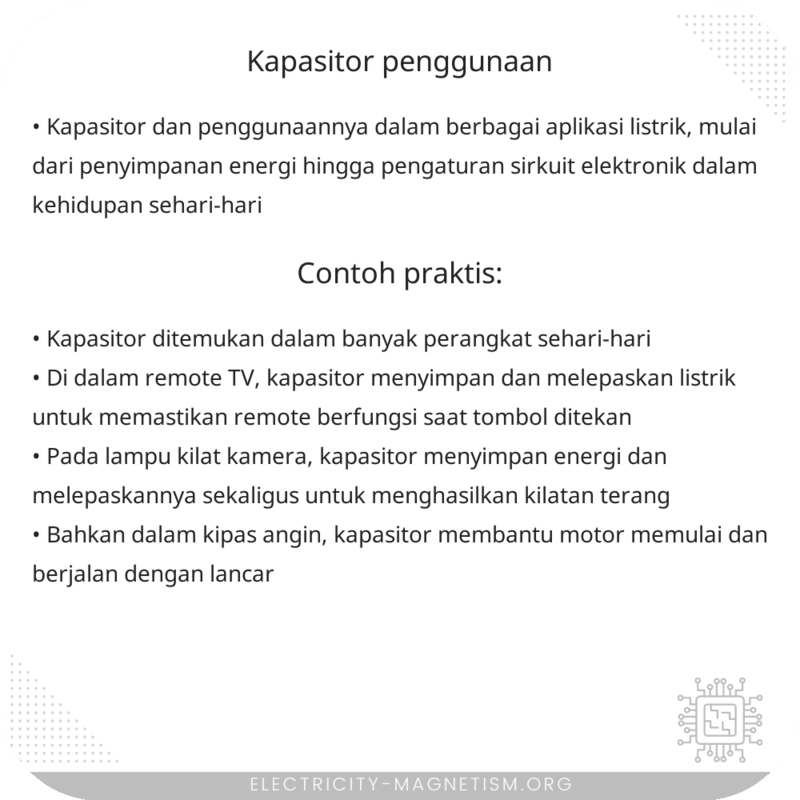 Kapasitor | Penggunaan