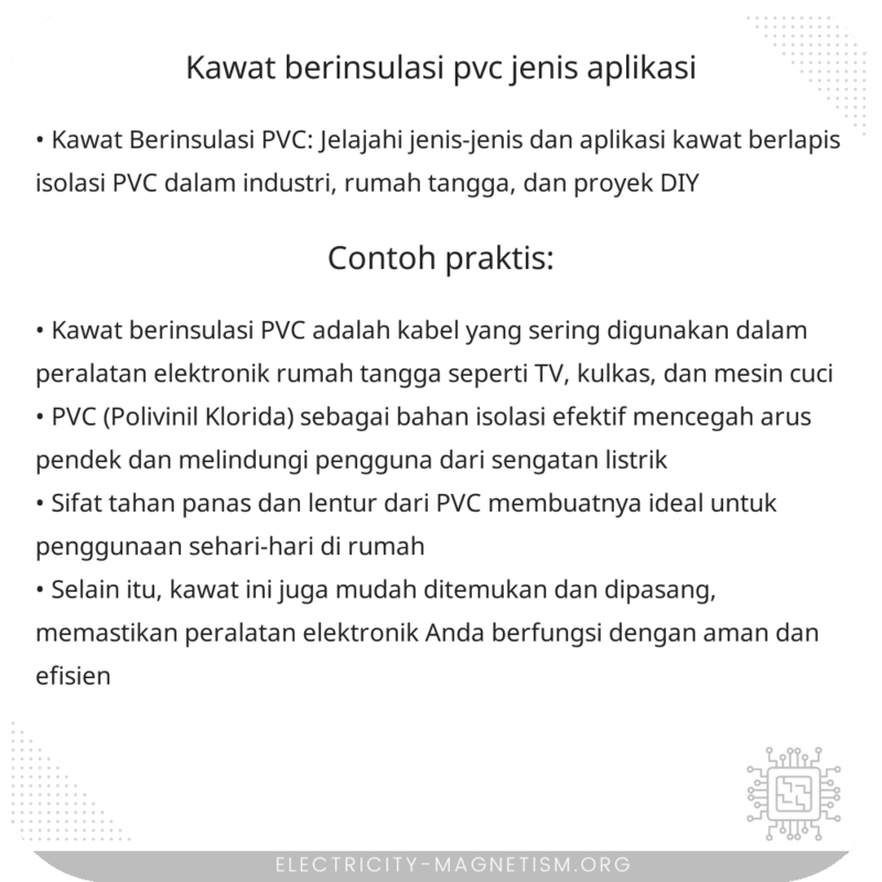 Kawat Berinsulasi PVC | Jenis & Aplikasi