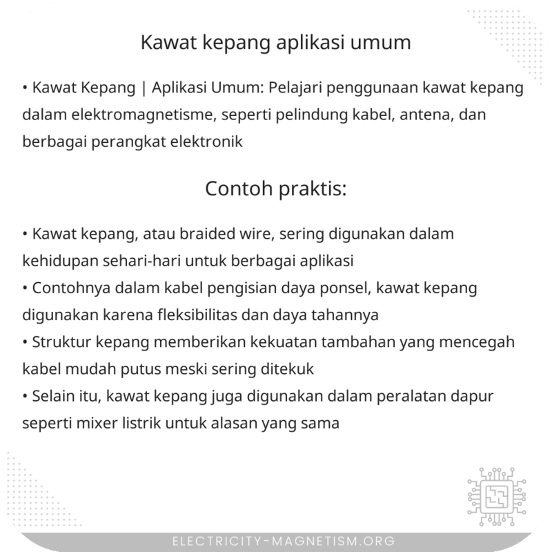 Kawat Kepang | Aplikasi Umum