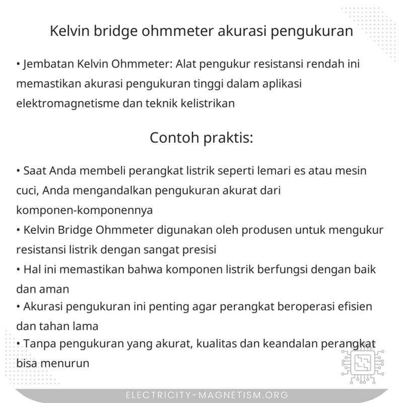 Kelvin Bridge Ohmmeter | Akurasi Pengukuran