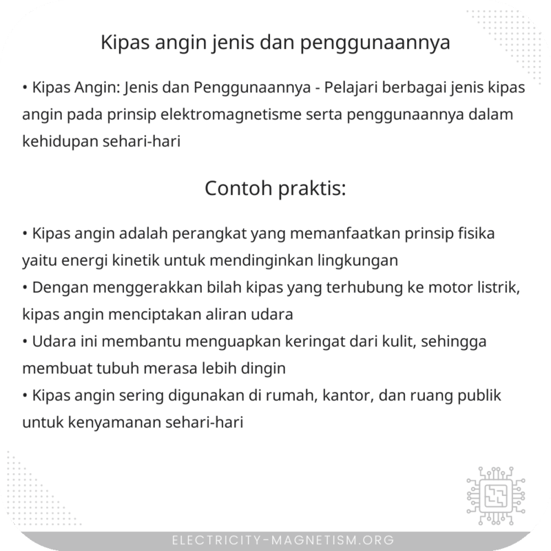 Kipas Angin | Jenis dan Penggunaannya